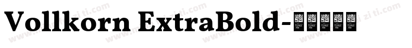 Vollkorn ExtraBold字体转换
